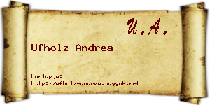 Ufholz Andrea névjegykártya
